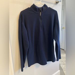 The North Face quarter zip Blue Pullover Large Long Sleeve Sweater mens